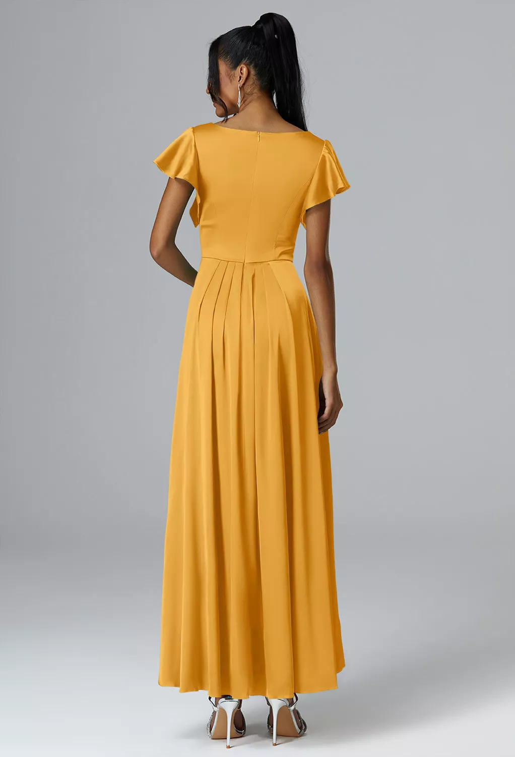 AW Sapota Mango  Spring Wedding Guest Dresses